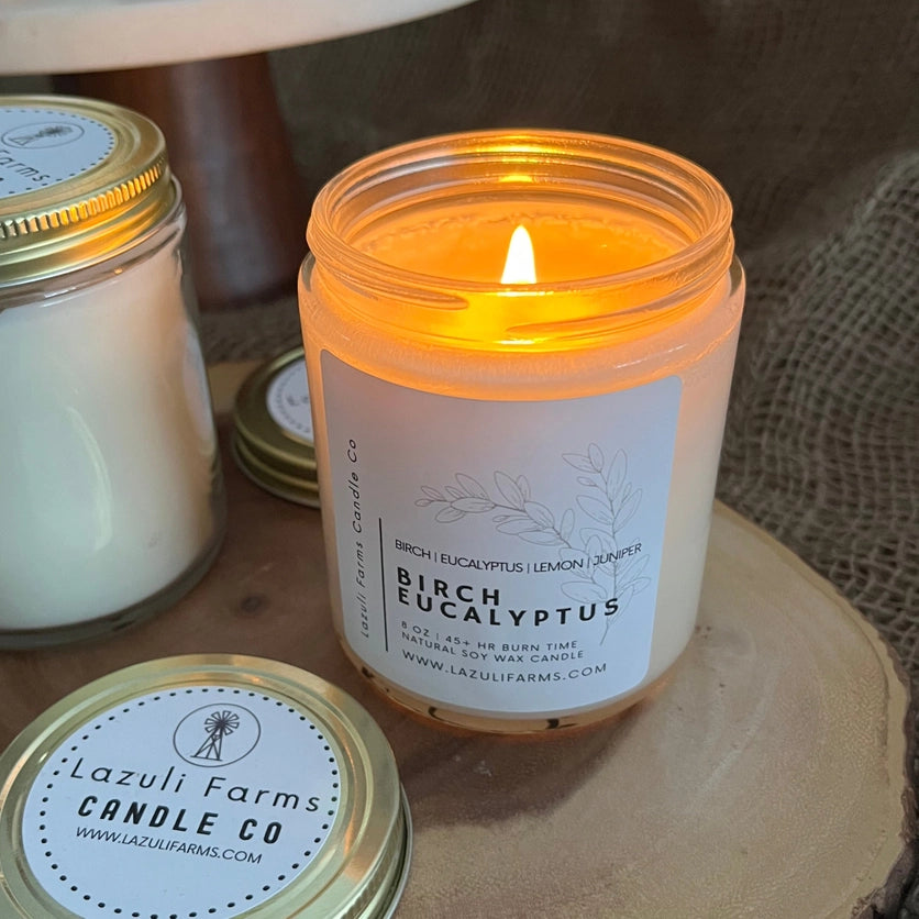 Lazuli Farms-Birch Eucalyptus Candle