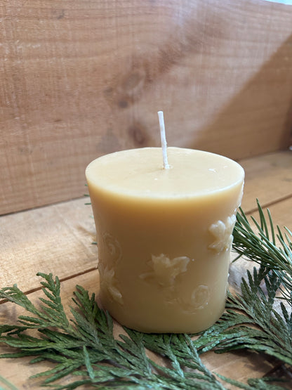 Honeybee Pillar Beeswax Candle