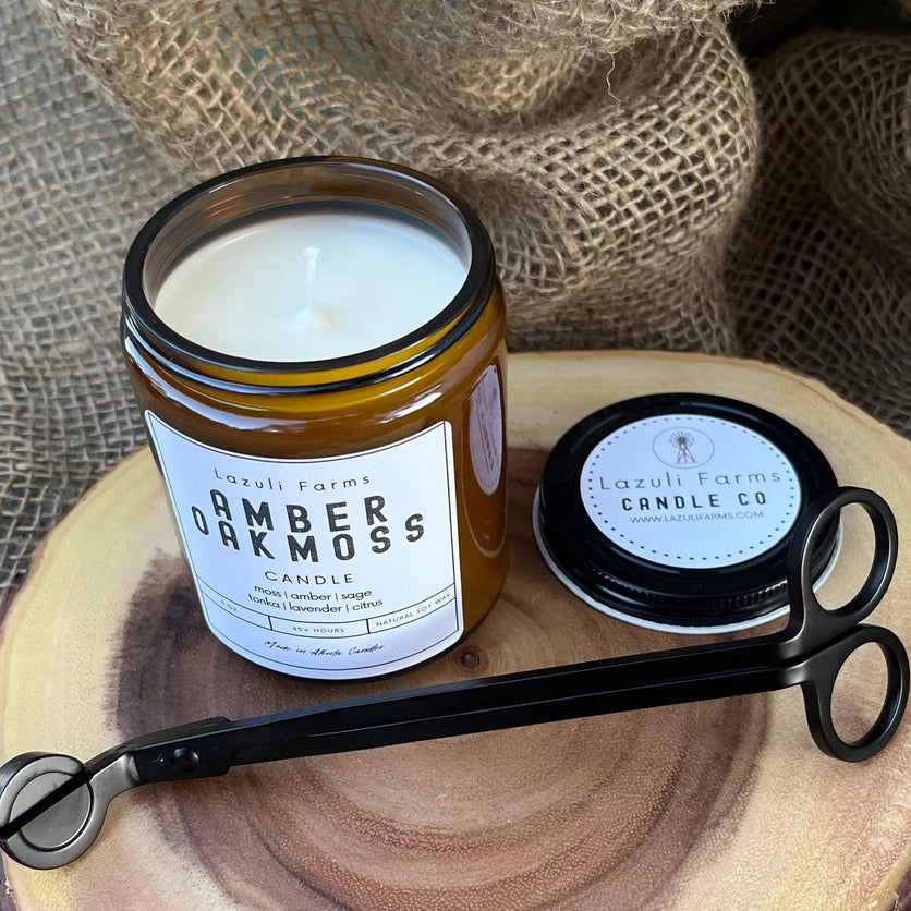 Lazuli Farms-Amber Oakmoss Candle