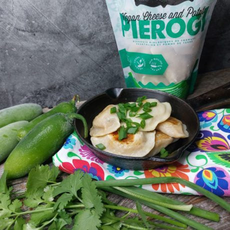 Pierogerie-Jalapeño and Vegan Cheddar Pierogi